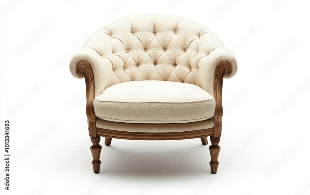 Modern brown and white chair on white background Modern brown and white chair on white background