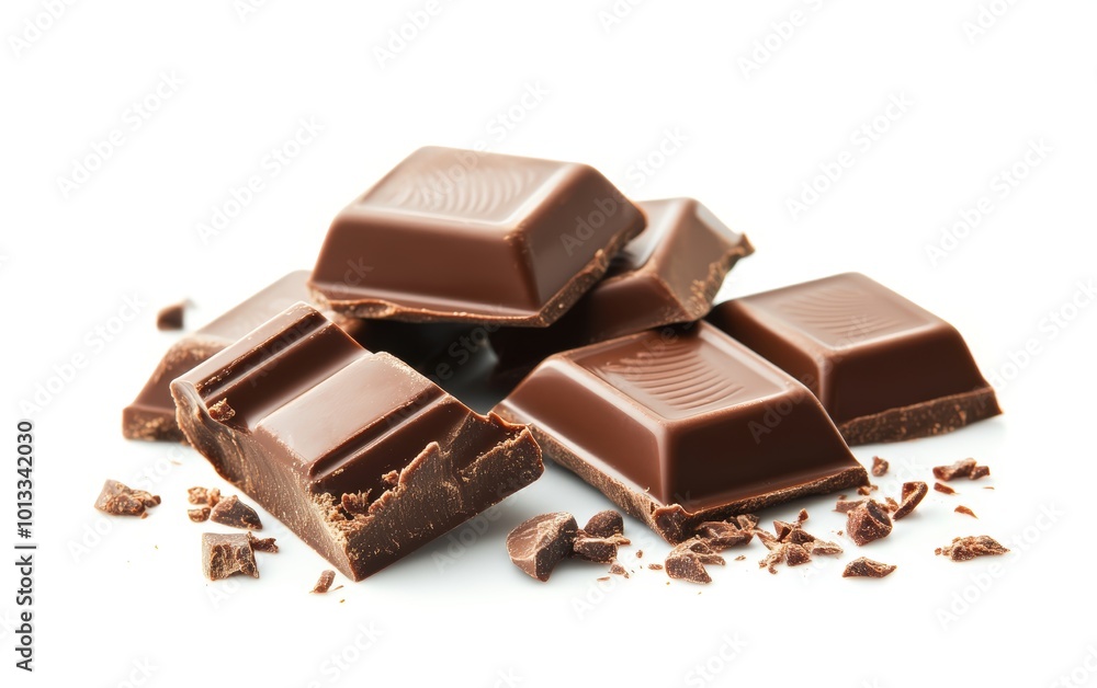 Chocolate isolated stock photo on white background Chocolate isolated stock photo on white background