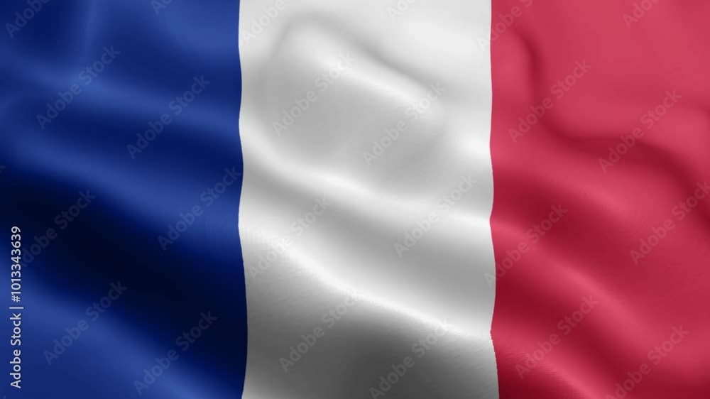 4k render France Flag video waving in wind France Flag Wave Loop waving in wind 4k render France Flag video waving in wind France Flag Wave Loop waving in wind