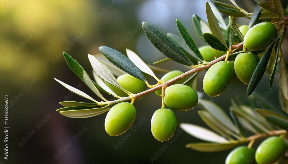 green olives on branch green olives on branch