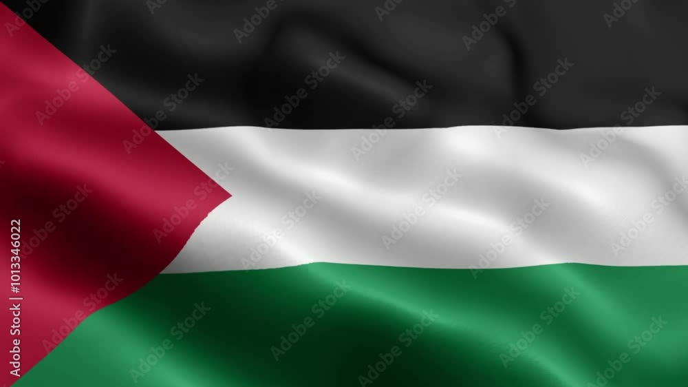 4k render State of Palestine Flag video waving in wind State of Palestine Flag W 4k render State of Palestine Flag video waving in wind State of Palestine Flag W
