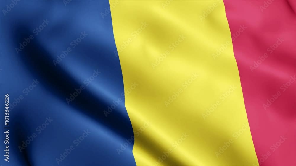 4k render Romania Flag video waving in wind Romania Flag Wave Loop waving in win 4k render Romania Flag video waving in wind Romania Flag Wave Loop waving in win