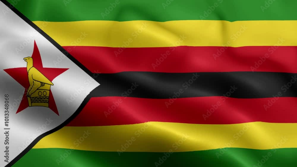4k render Zimbabwe Flag video waving in wind Zimbabwe Flag Wave Loop waving in w 4k render Zimbabwe Flag video waving in wind Zimbabwe Flag Wave Loop waving in w