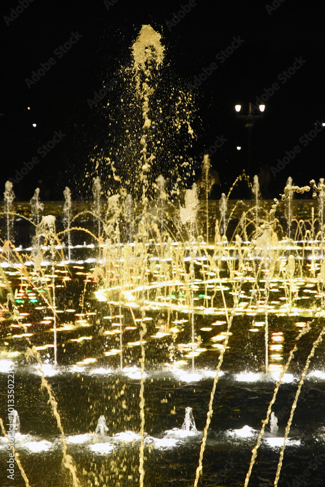 Fountain in the night