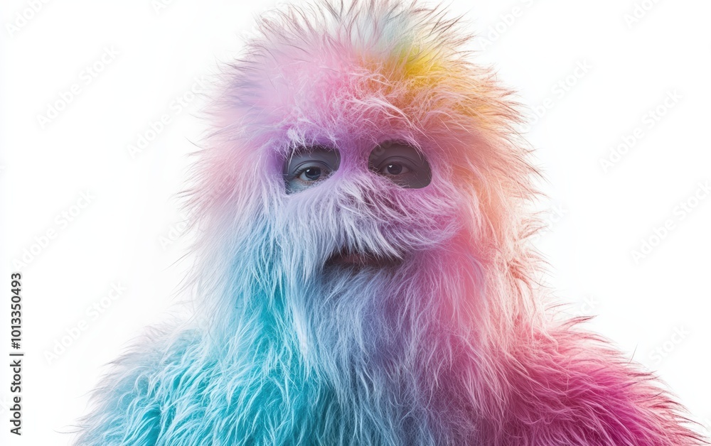 Naklejka premium Human furry colored isolated stock photo on white background 