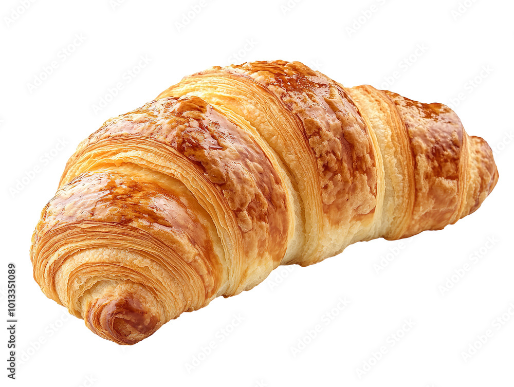 Closeup of tasty croissant isolated on transparent background Closeup of tasty croissant isolated on transparent background
