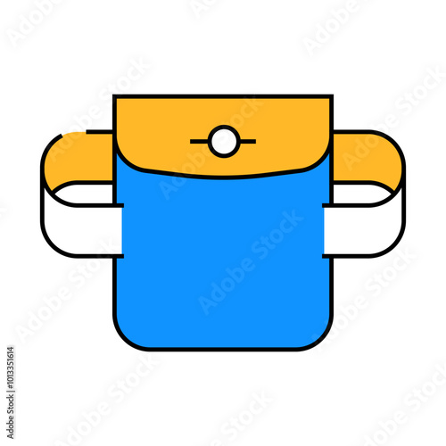 elastic pocket line icon vector. elastic pocket sign. isolated symbol illustration
