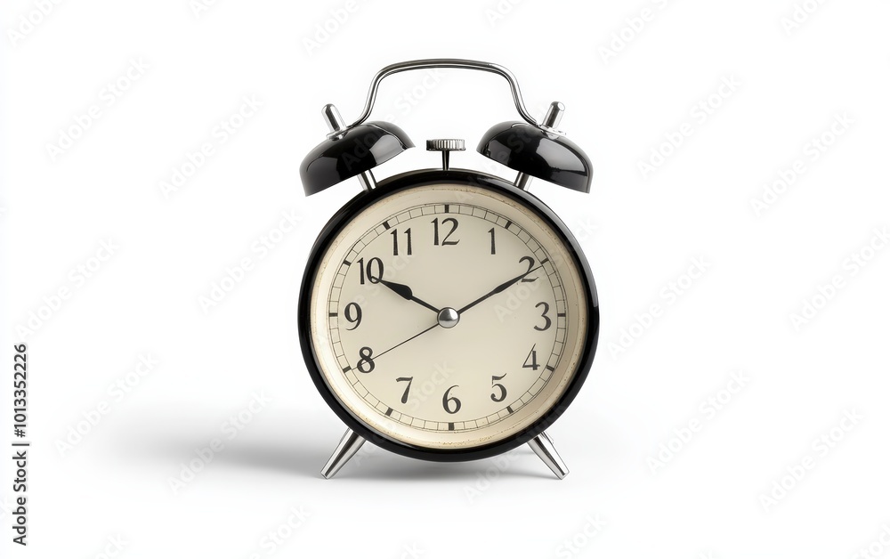 Modern alarm clock isolated stock photo on white background Modern alarm clock isolated stock photo on white background