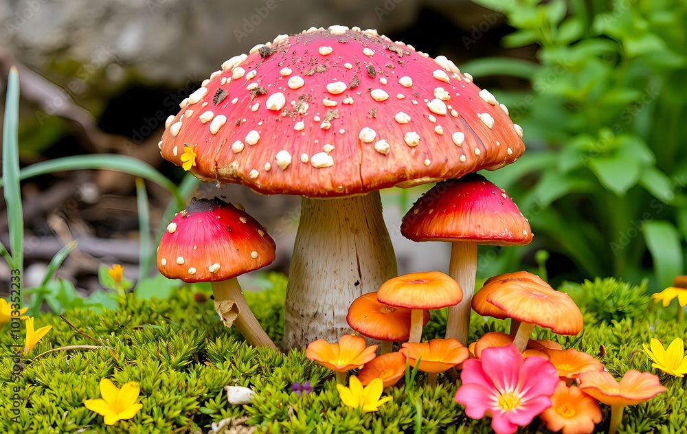 Obraz premium mushrooms in the forest