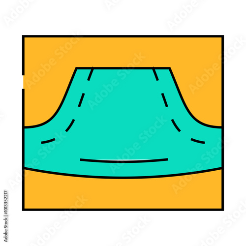 hoodie pocket line icon vector. hoodie pocket sign. isolated symbol illustration