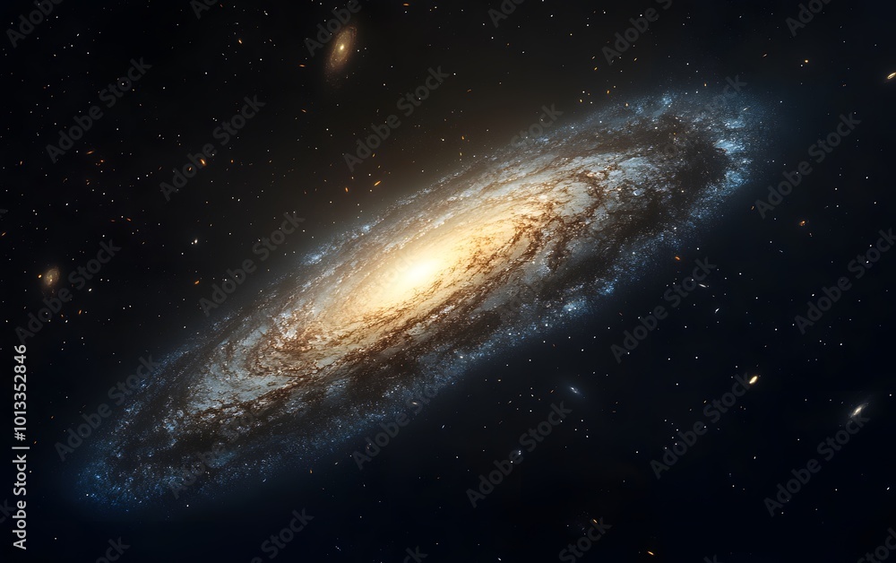 Stunning spiral galaxy in deep space Stunning spiral galaxy in deep space