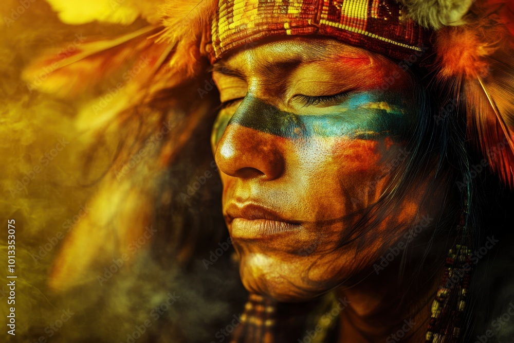 Spiritual Warrior with Face Paint Spiritual Warrior with Face Paint