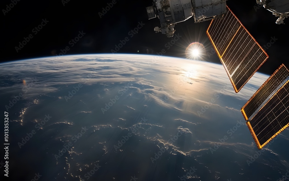 Stunning view of the earth from space Stunning view of the earth from space