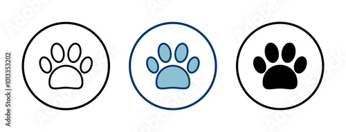 Paw icon vector isolated on white background. Paw Print icon