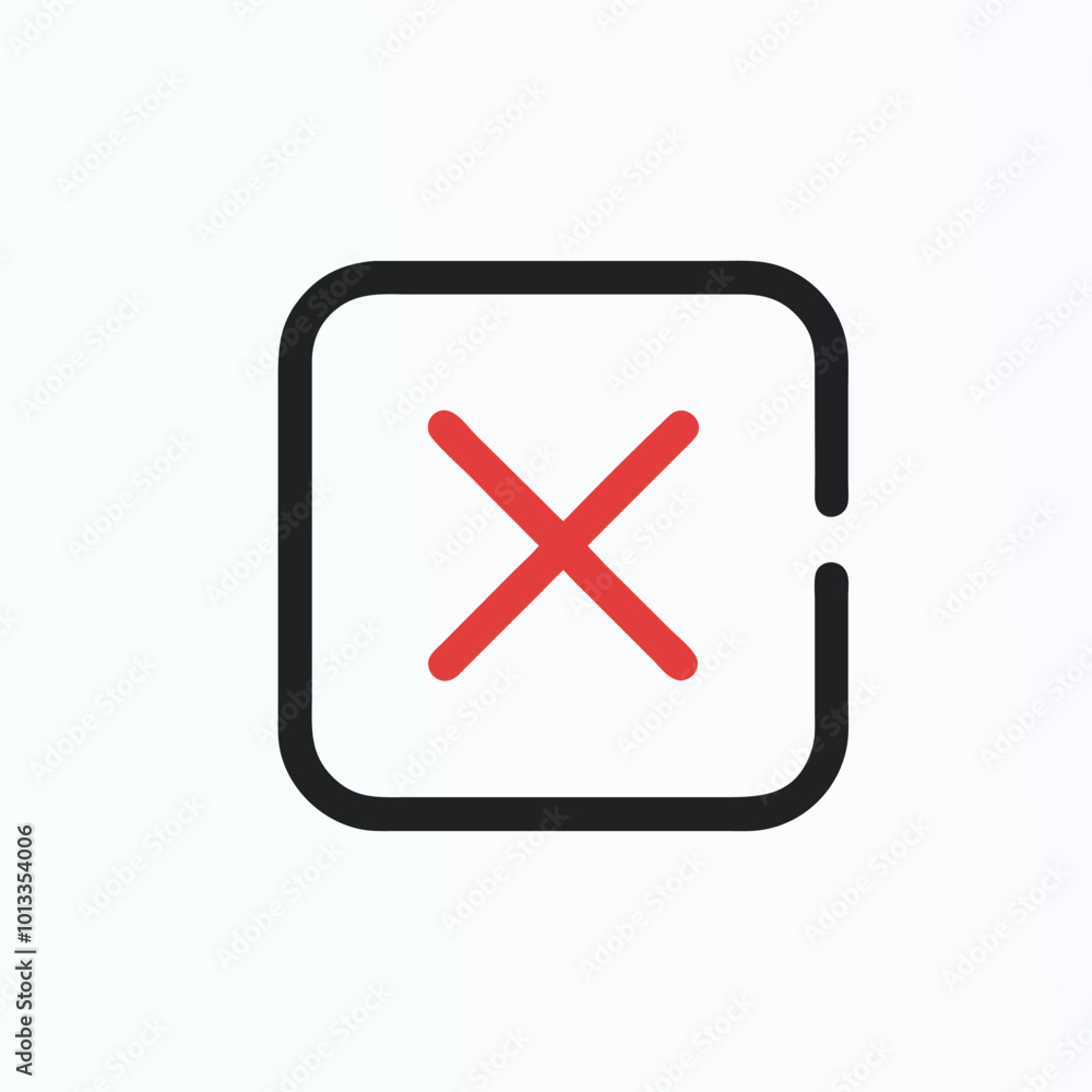 Red Cross Symbol Inside a Black Square Border. Red Cross Symbol Inside a Black Square Border.
