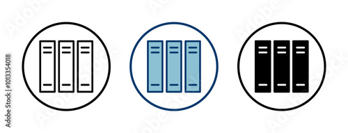 Library icon vector isolated on white background. Book icon vector