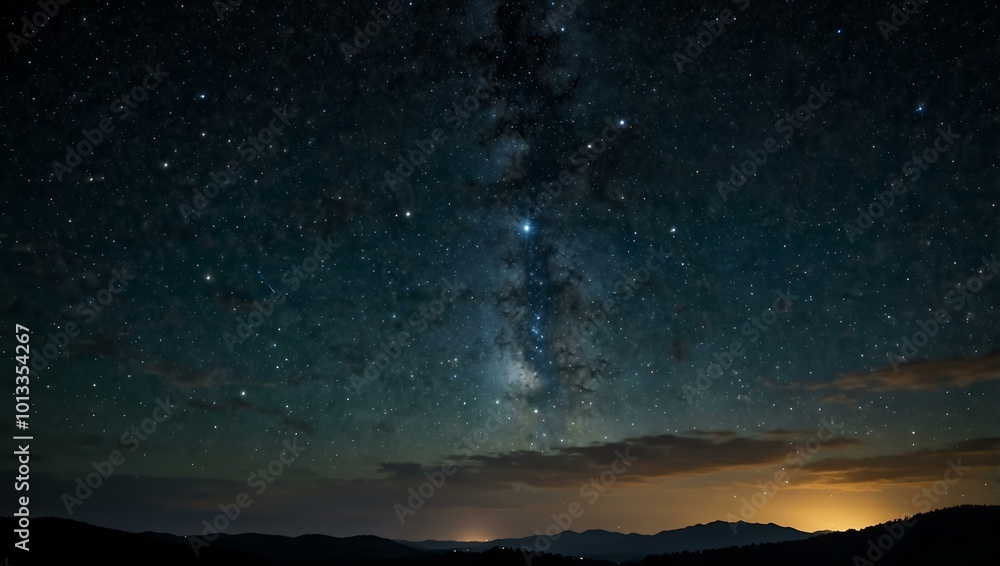 Night sky filled with stars. Night sky filled with stars.