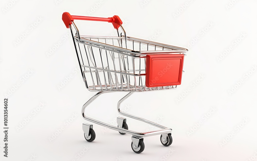 Shopping cart isolated stock photo on white background Shopping cart isolated stock photo on white background