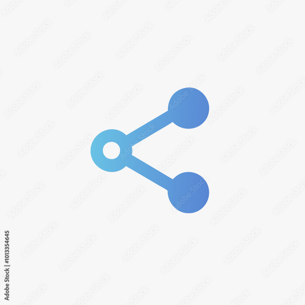 Minimalist Blue Share Icon in Flat Design Style Minimalist Blue Share Icon in Flat Design Style