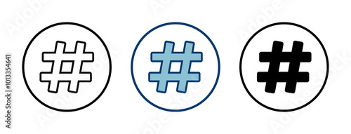 Hashtag icon vector isolated on white background. hashtag vector icon