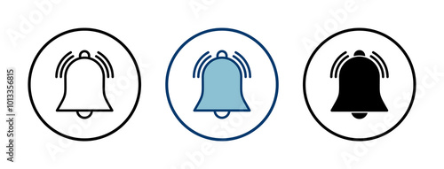 Bell Icon vector isolated on white background. Notification symbol. Bell vector icon