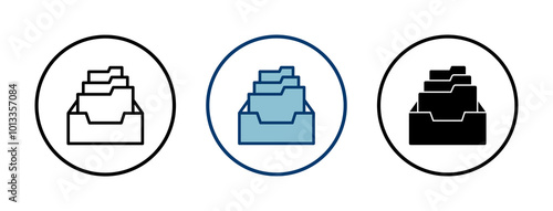 Archive folders icon vector isolated on white background. binders vector icon. Archive storage icon.