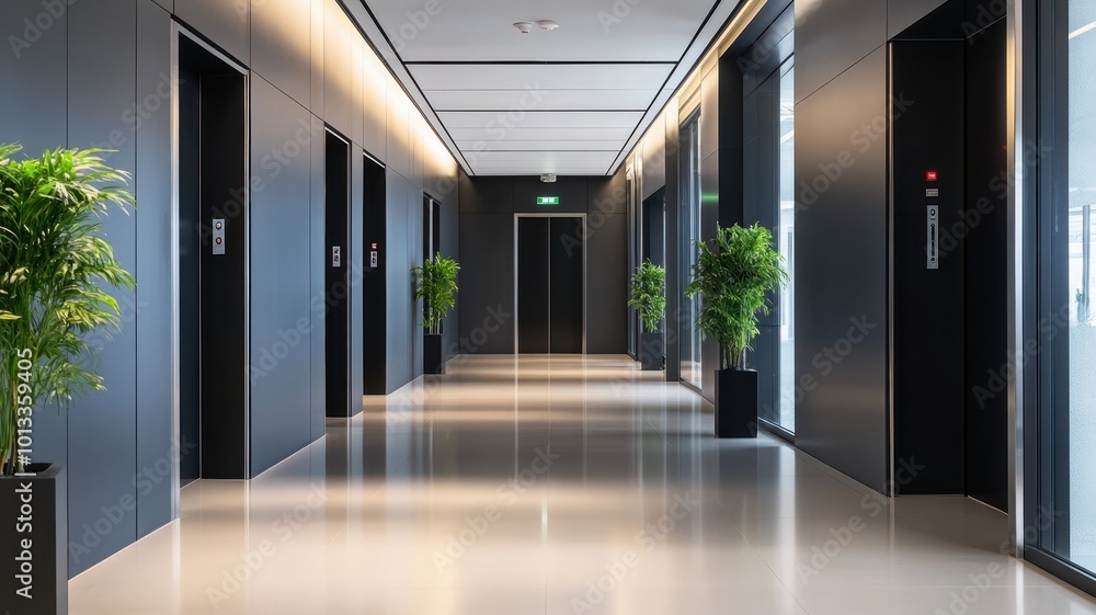 Modern black and classic Elevator doors of office or hotel hallway, Lobby interior, corridor in house with lift,Black elegant lift for passenger or cargo elevators,copy space. Modern black and classic Elevator doors of office or hotel hallway, Lobby interior, corridor in house with lift,Black elegant lift for passenger or cargo elevators,copy space.