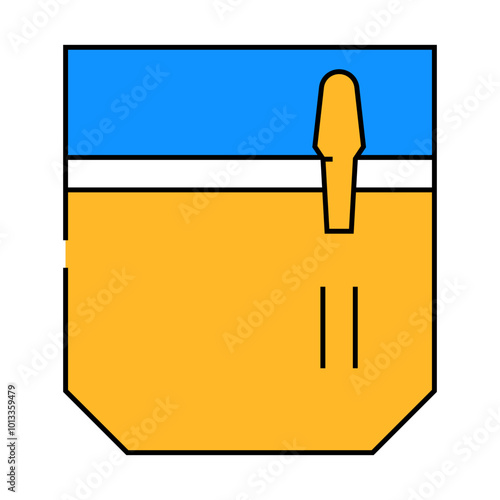 pencil and pen carrying pocket line icon vector. pencil and pen carrying pocket sign. isolated symbol illustration