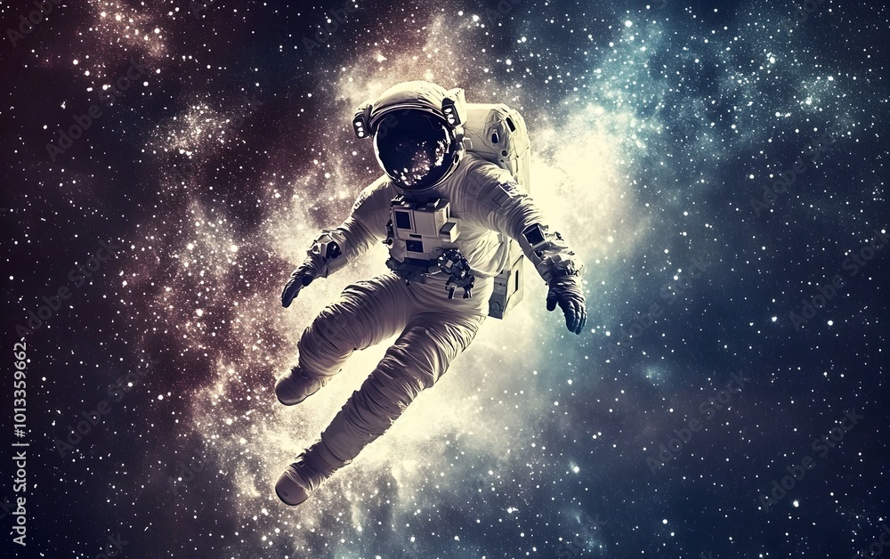Fototapeta premium astronaut floating in space