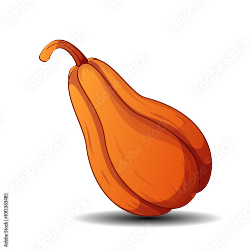 Pumpkin. Vector image. Symbol of autumn and Halloween.