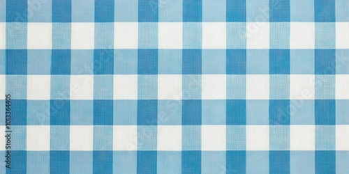 Light Blue Gingham Fabric Background for Design Projects