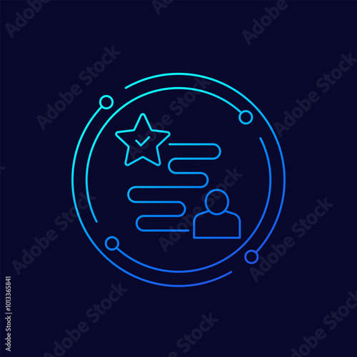 path to success icon, linear design