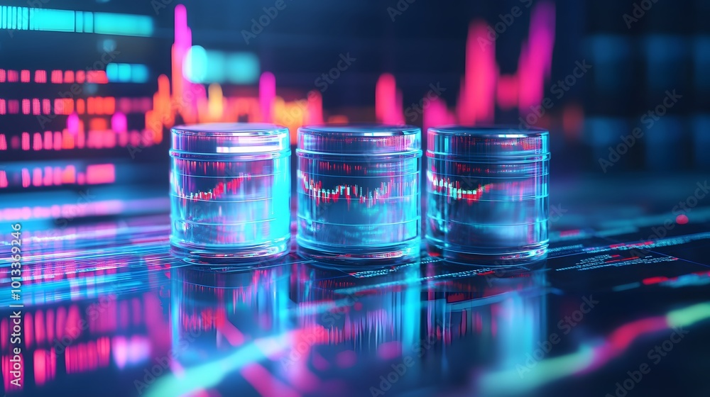 Futuristic financial data visualization Futuristic financial data visualization