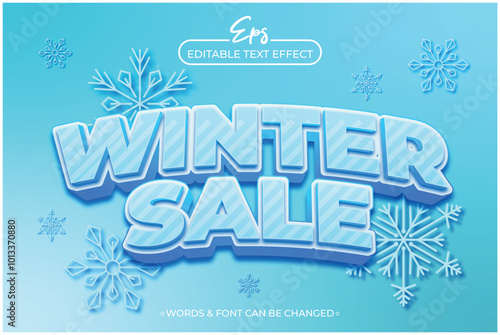 a poster for winter sale with snowflakes on the background