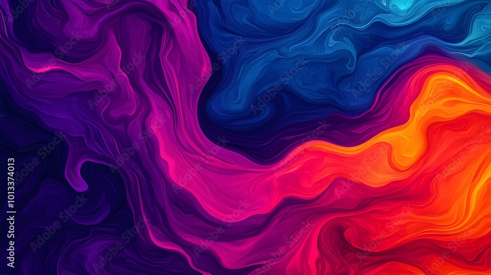 Vibrant abstract swirl of colorful fluid patterns Vibrant abstract swirl of colorful fluid patterns