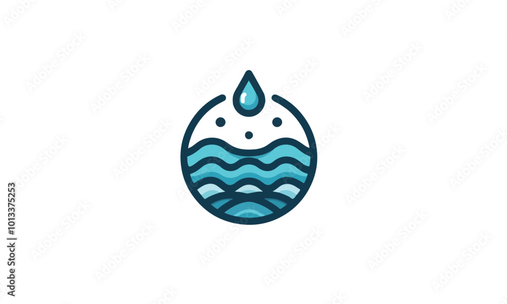 Obraz premium World Water Day logo vector illustration, Saving water and world environmental protection concept- Environment day, Save the water, World Water Day water drop. 22 March water day. stock illustration 