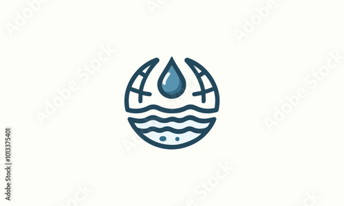 World Water Day logo vector illustration, Saving water and world environmental protection concept- Environment day, Save the water, World Water Day water drop. 22 March water day. stock illustration
