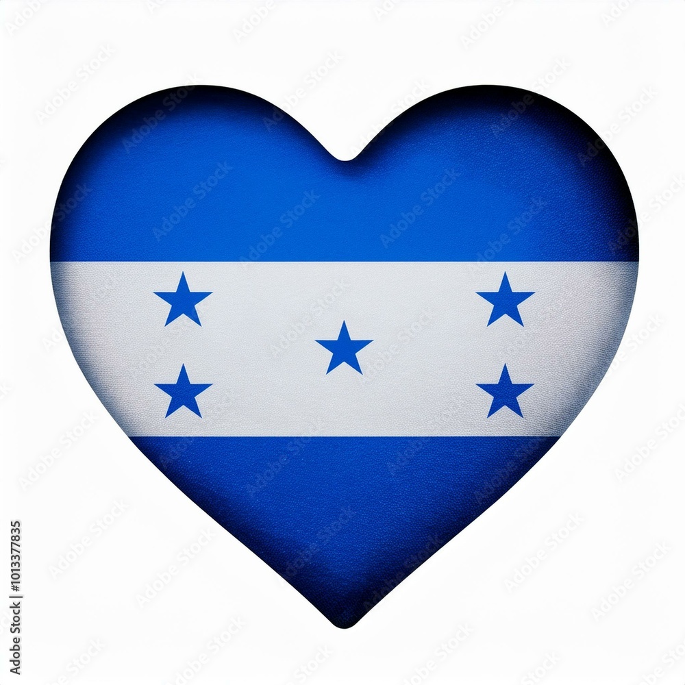 ホンジュラスの国旗のハート(Heart of Honduras flag on white.)
ホンジュラスの国旗のハート(Heart of Honduras flag on white.)