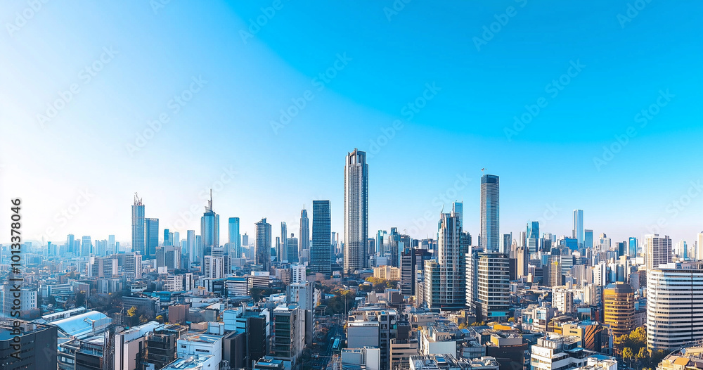 Fototapeta premium Office Skyscrapers in the City Financial and Business District