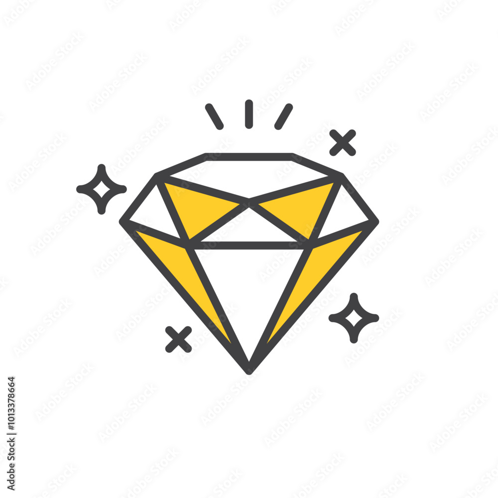 Diamond gemstone icon in flat style. Jewelry gem vector illustration on isolated background. Luxury brilliant sign business concept. Diamond gemstone icon in flat style. Jewelry gem vector illustration on isolated background. Luxury brilliant sign business concept.