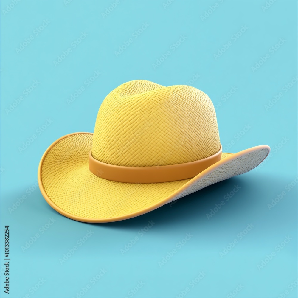 3D Beach Hat Icon: Sun Protective Headwear Illustration Logo 3D Beach Hat Icon: Sun Protective Headwear Illustration Logo