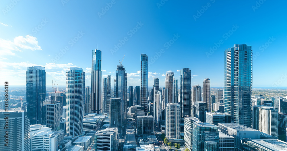 Office Skyscrapers in the City Financial and Business District Office Skyscrapers in the City Financial and Business District