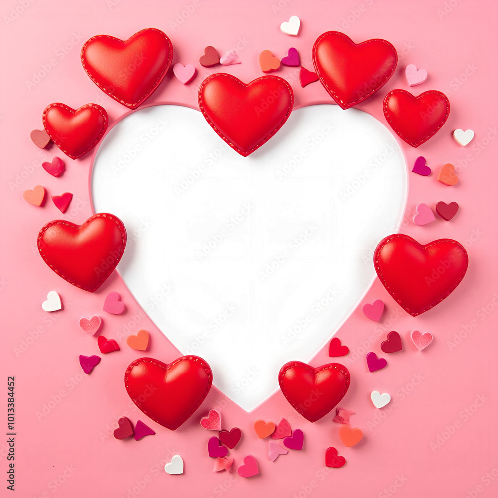 Valentines day hearts frame Valentines day hearts frame