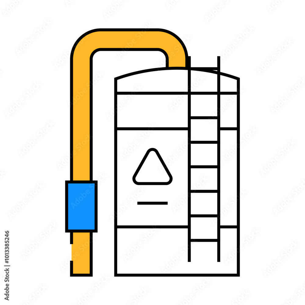 industrial tank biogas line icon vector. industrial tank biogas sign. isolated symbol illustration industrial tank biogas line icon vector. industrial tank biogas sign. isolated symbol illustration