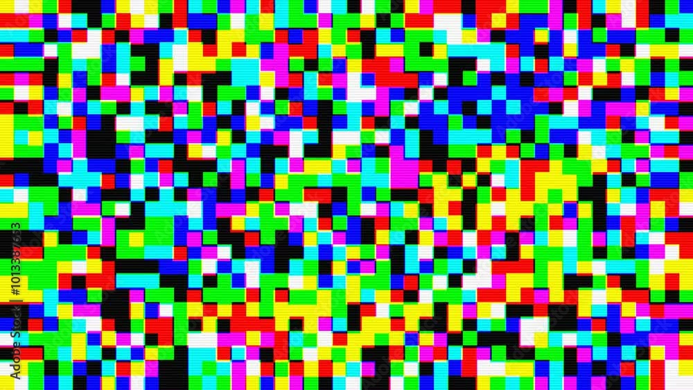 Abstract pixel retro 8bit rgb video game glitch noise texture, square tiles animated retro video game pixelated background, seamless looped vj pattern psychedelic glitched cyberpunk 80s, 90s texture Abstract pixel retro 8bit rgb video game glitch noise texture, square tiles animated retro video game pixelated background, seamless looped vj pattern psychedelic glitched cyberpunk 80s, 90s texture