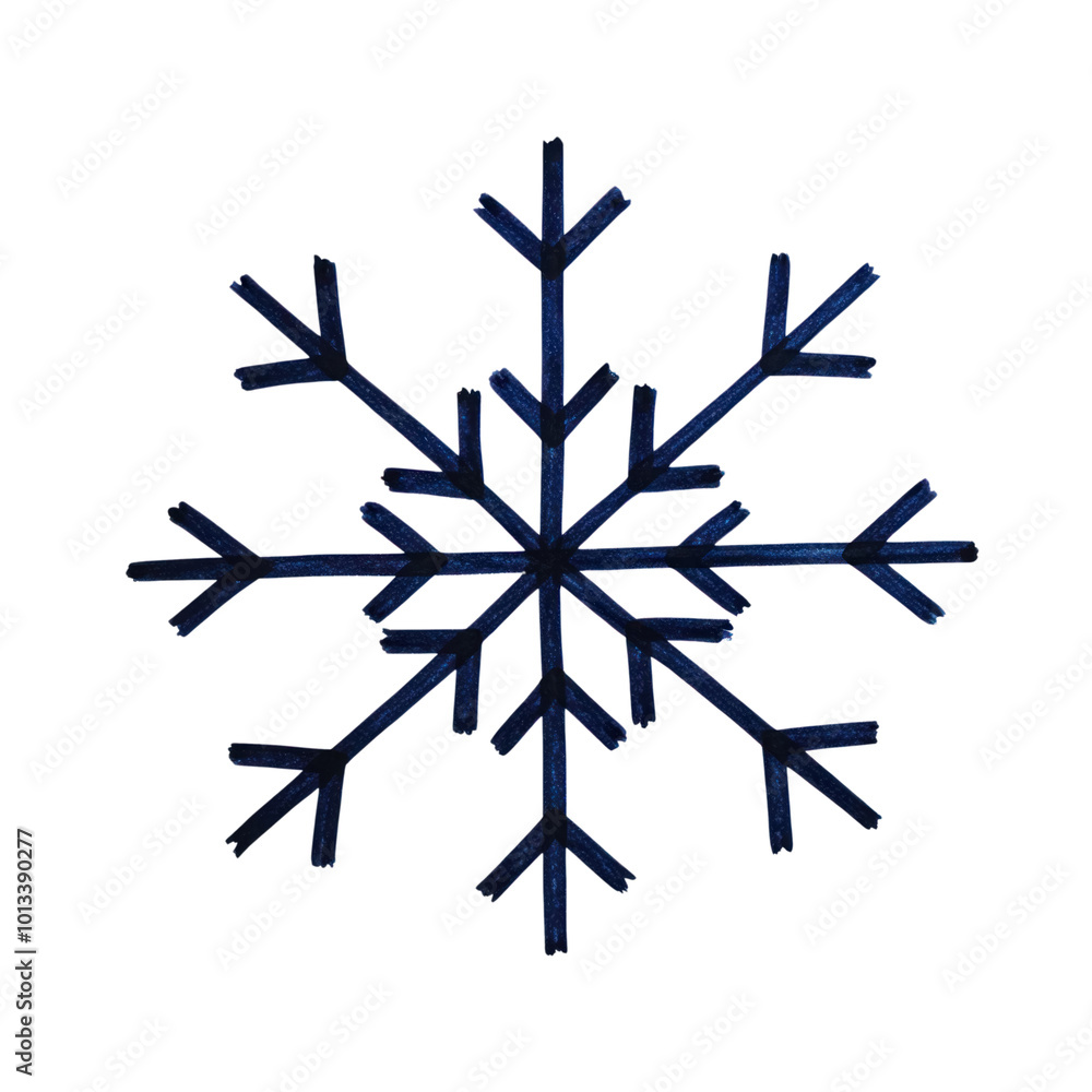 A subtle snowflake design made with a black marker stands out gracefully against a light background, creating a feeling of winter tenderness A subtle snowflake design made with a black marker stands out gracefully against a light background, creating a feeling of winter tenderness