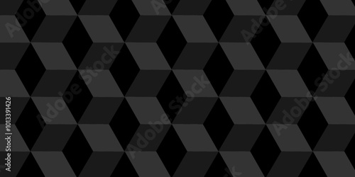 Abstract black and gray style minimal blank cubic. Geometric pattern illustration mosaic, square hexagon monochrome creative  surface triangle wallpaper background.	
