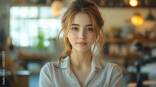 Young Professional Businesswoman in Bright Workspace