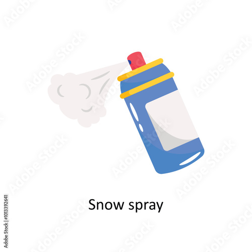 Snow spray doodle vector outline Sticker. EPS 10 file