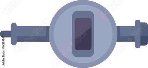 Water meter measuring water consumption, providing data for billing and resource management